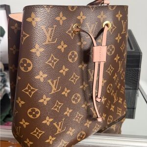 Louis Vuitton Monogram Brown and Pink Shoulder Bag